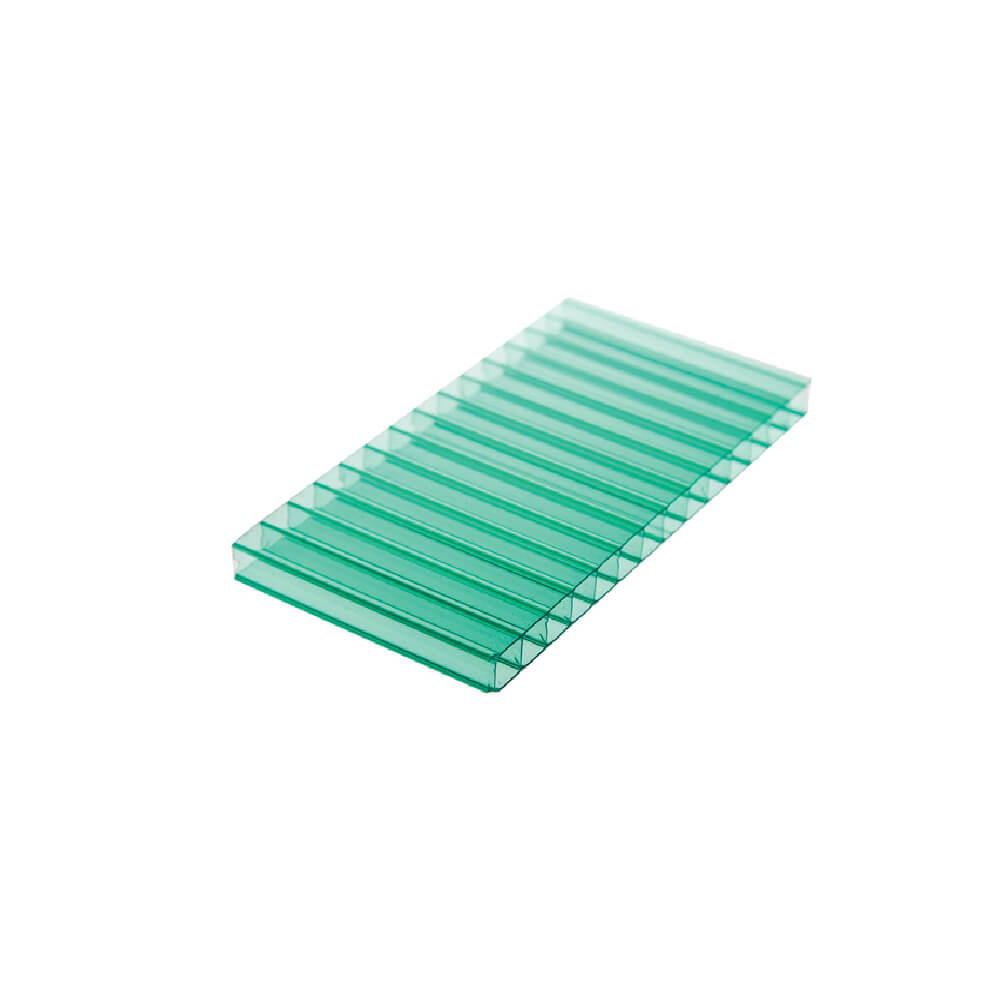 Chapa de Policarbonato Alveolar Verde 6mm - 2,10m x 6,00m - Polygal