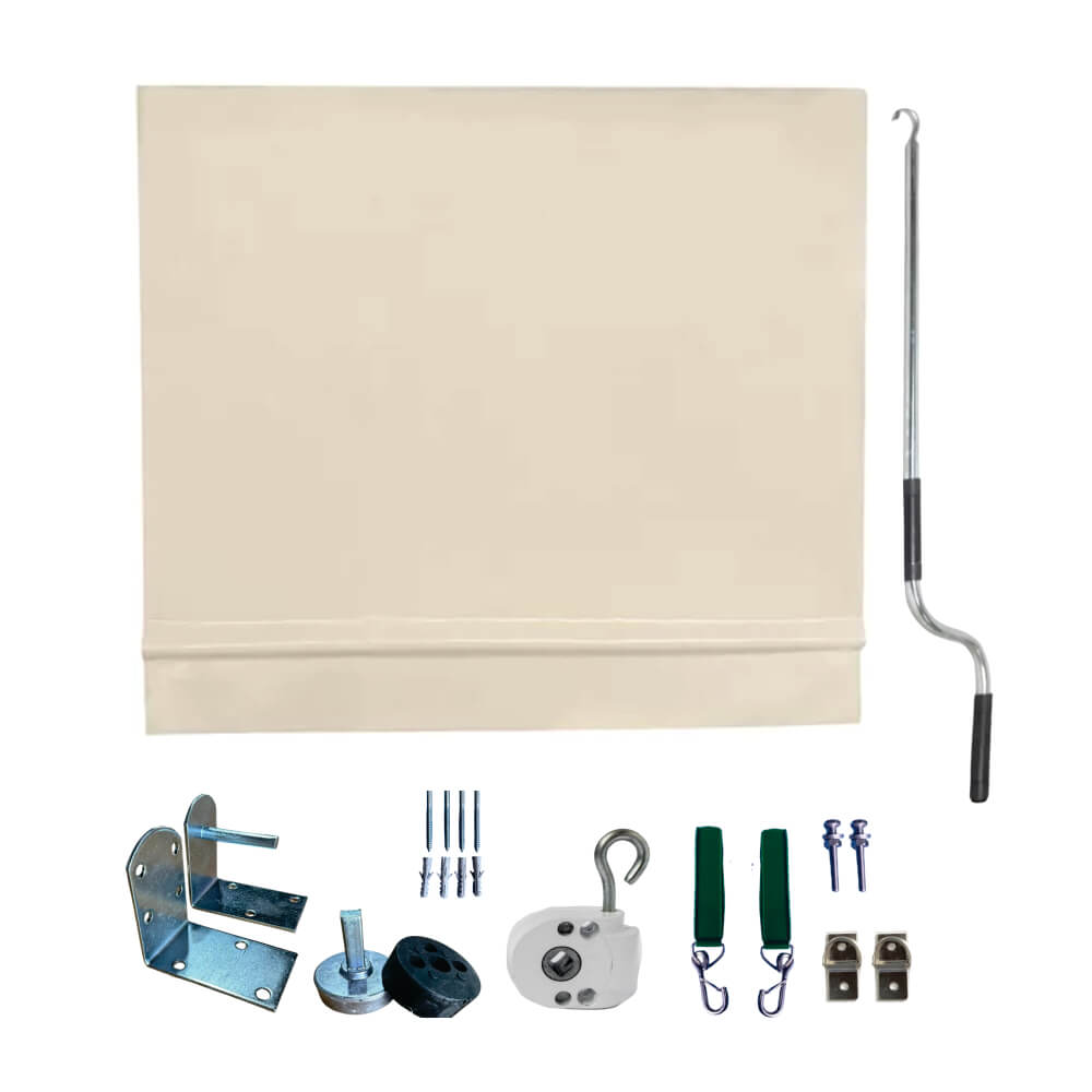 Toldo Cortina Bege - 1,80m x 2,60m - kit completo