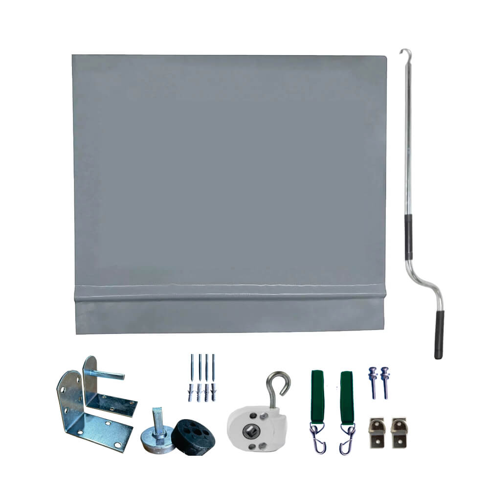 Toldo Cortina Cinza - 2,10m x 2,20m - kit completo